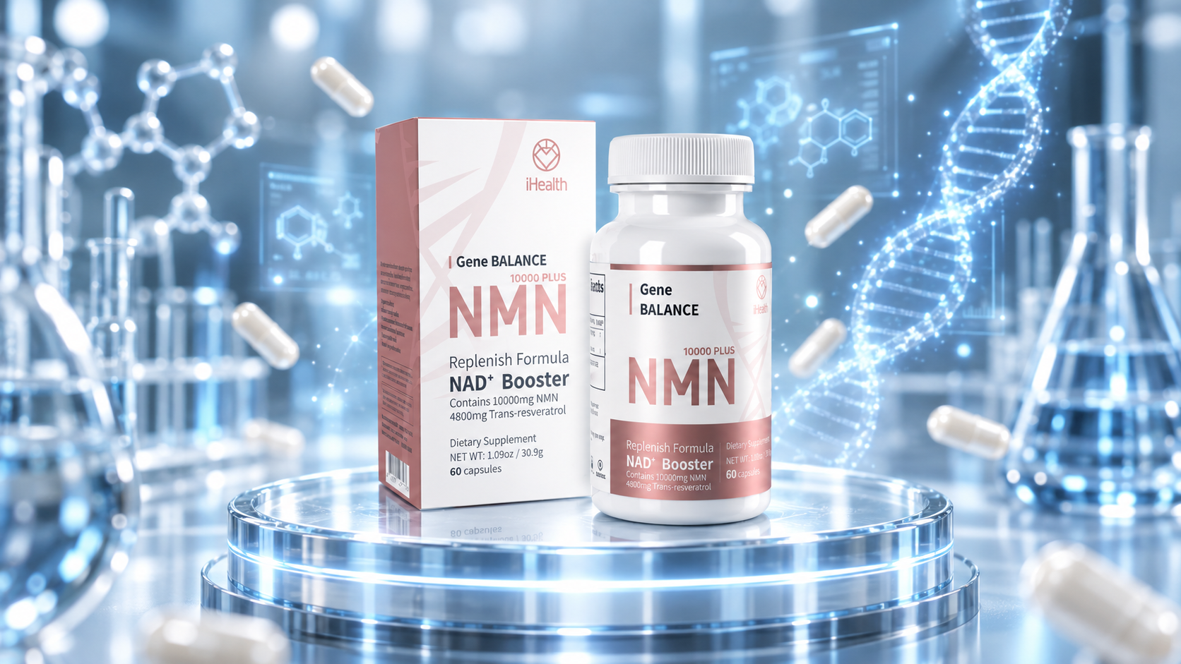 NMN 10000 + Trans-Resveratrol
