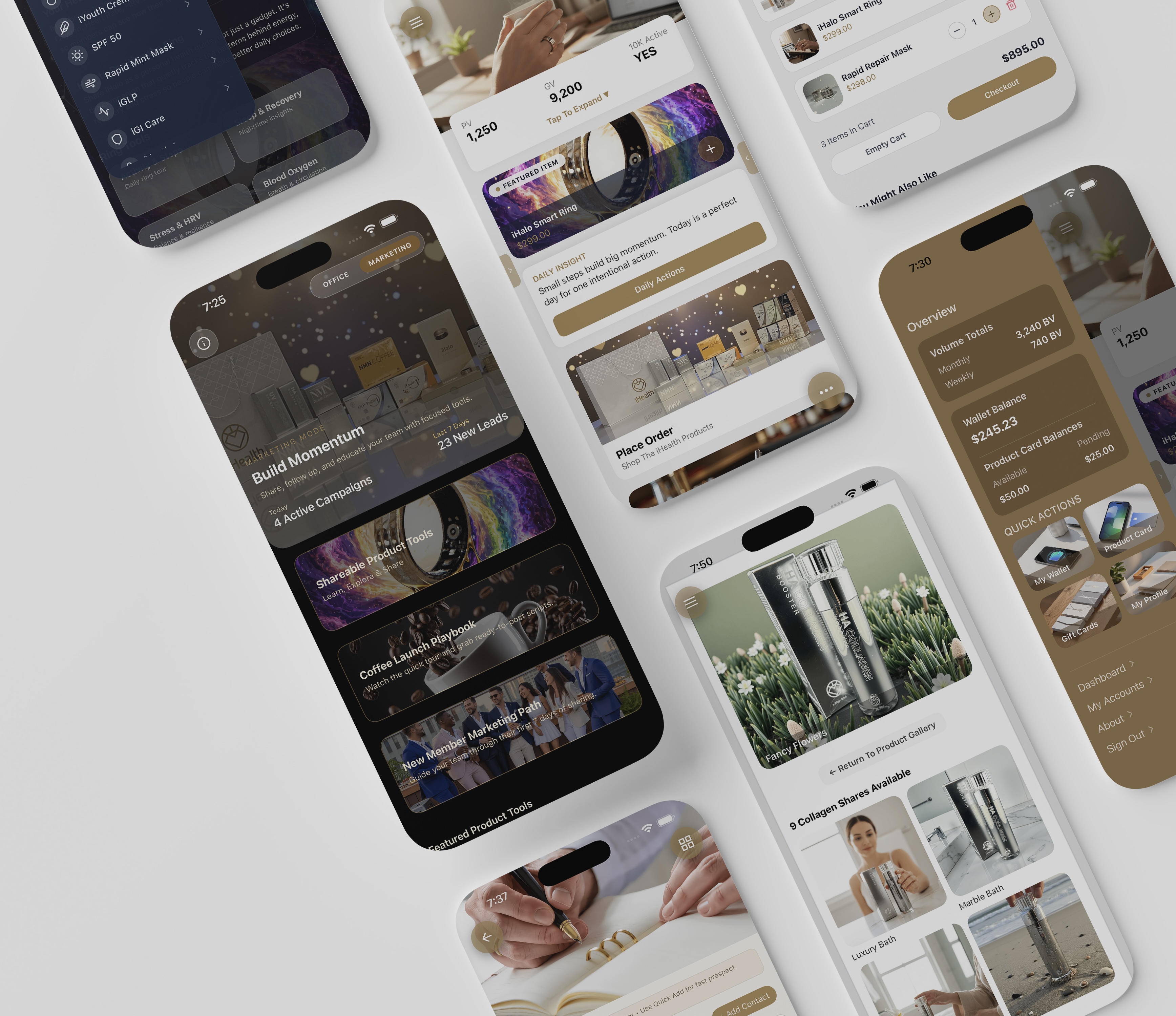 iHealth Global Pro Premium app screens